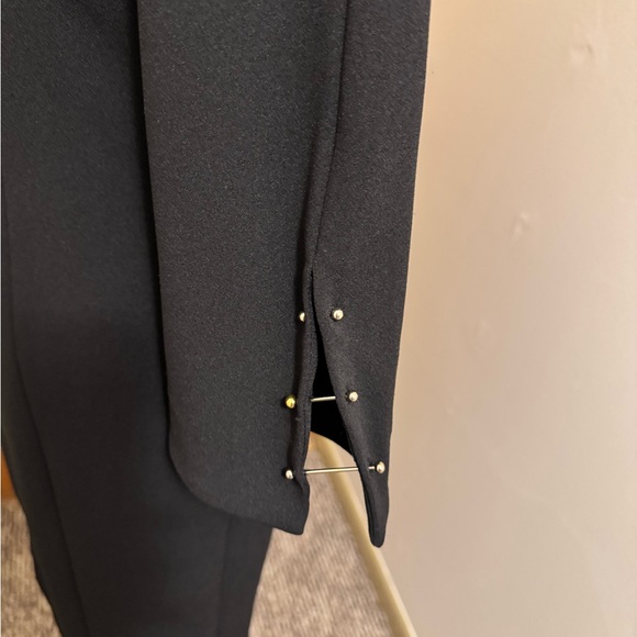 Sz 2 DKNY gold embellished long sleeve black dress new without tags - Picture 7 of 8